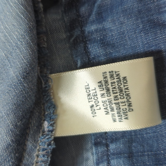 Bella Dahl Chambray True Wrap Crop Top S - Picture 14 of 16